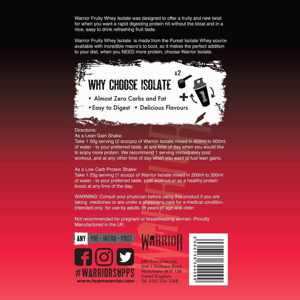 Warrior Fruity Whey Isolate - Whey Proteins
