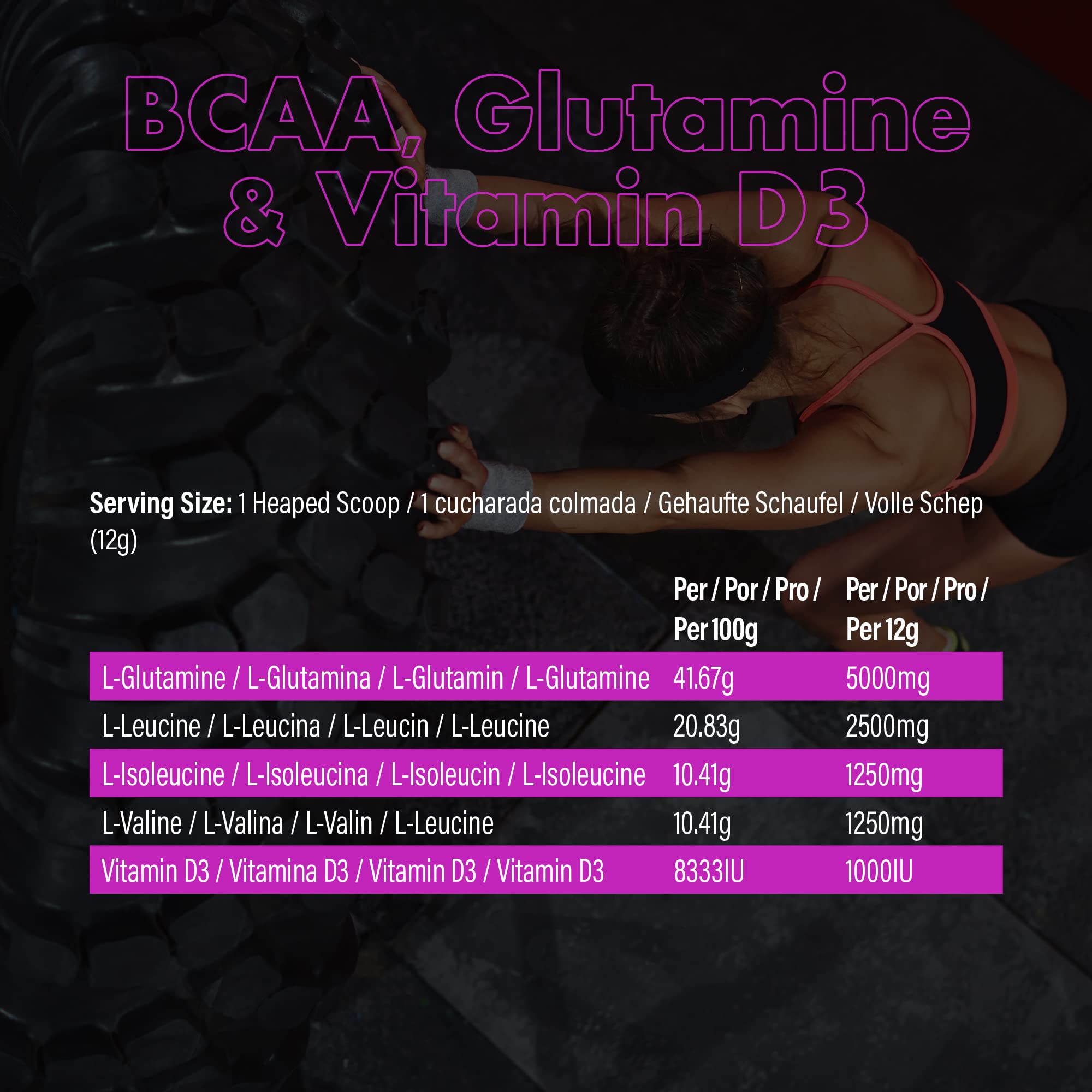 NXT Nutrition BCAA, Glutamine & VIt D 360g
