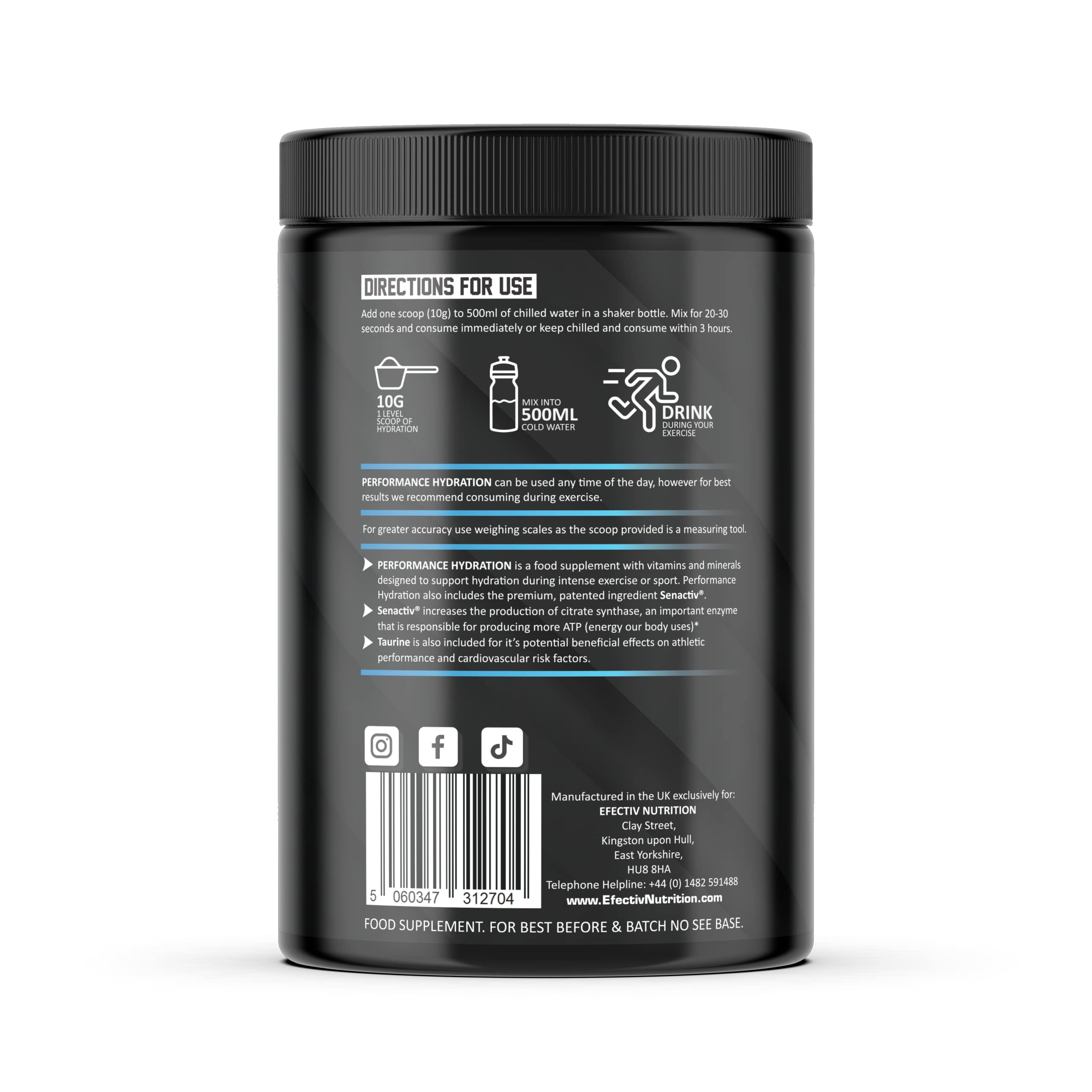 Efectiv Nutrition Performance Hydration - 600g / Strawberry Kiwi - Vitamins & Minerals