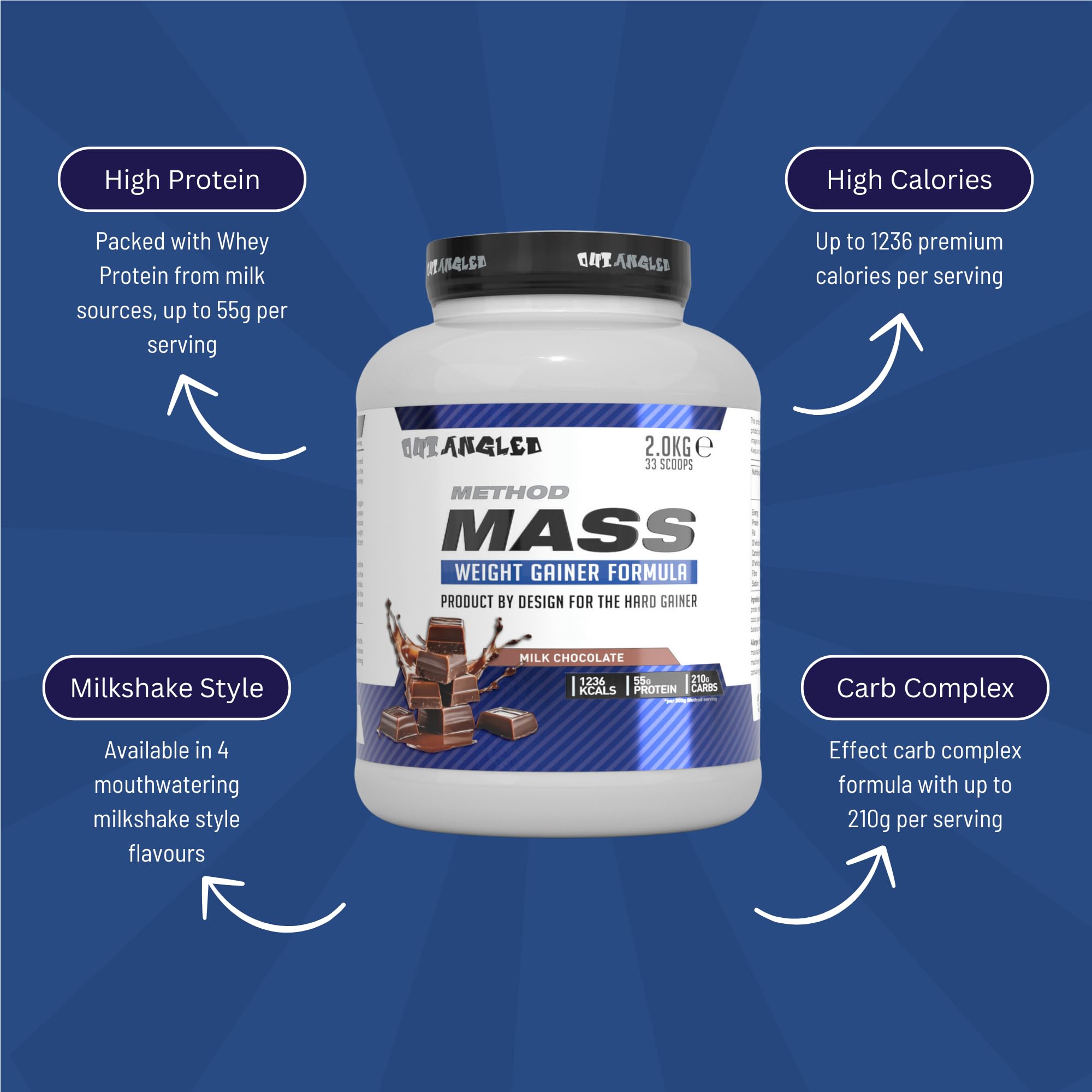Outangled Method Mass - Weight Gainer Powder