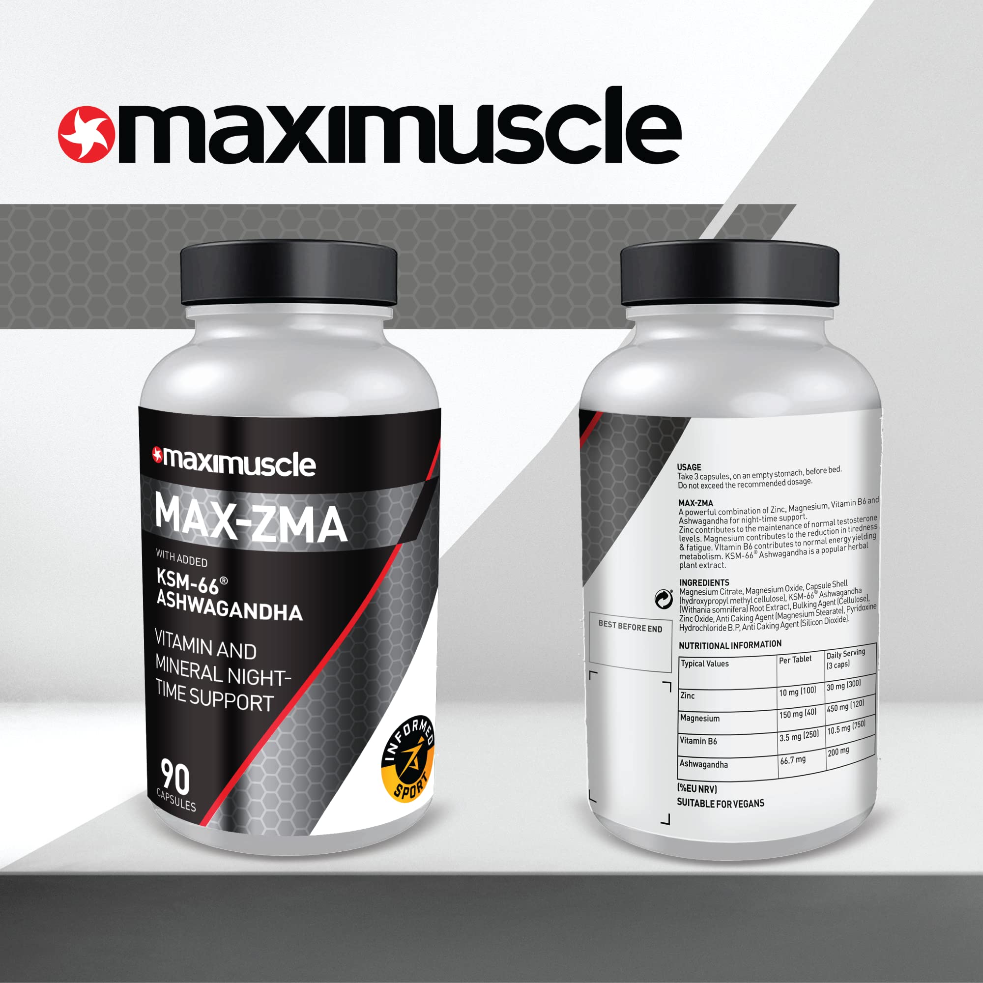 MaxiNutrition MAX-ZMA - 90 Caps - ZMA Capsules