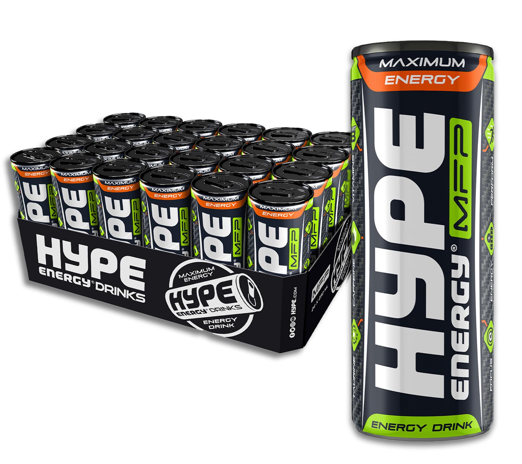 HYPE MFP Maxi Power - 24x250ml / Energy Drink - Pre-Workout Ready-to-Drinks