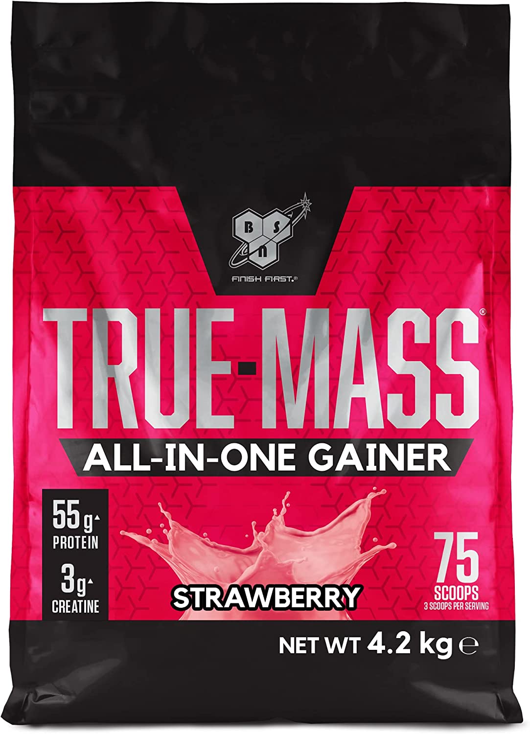 BSN True Mass All-In-One Gainer - 4.2kg / Strawberry - All-In-One Gainer Powder