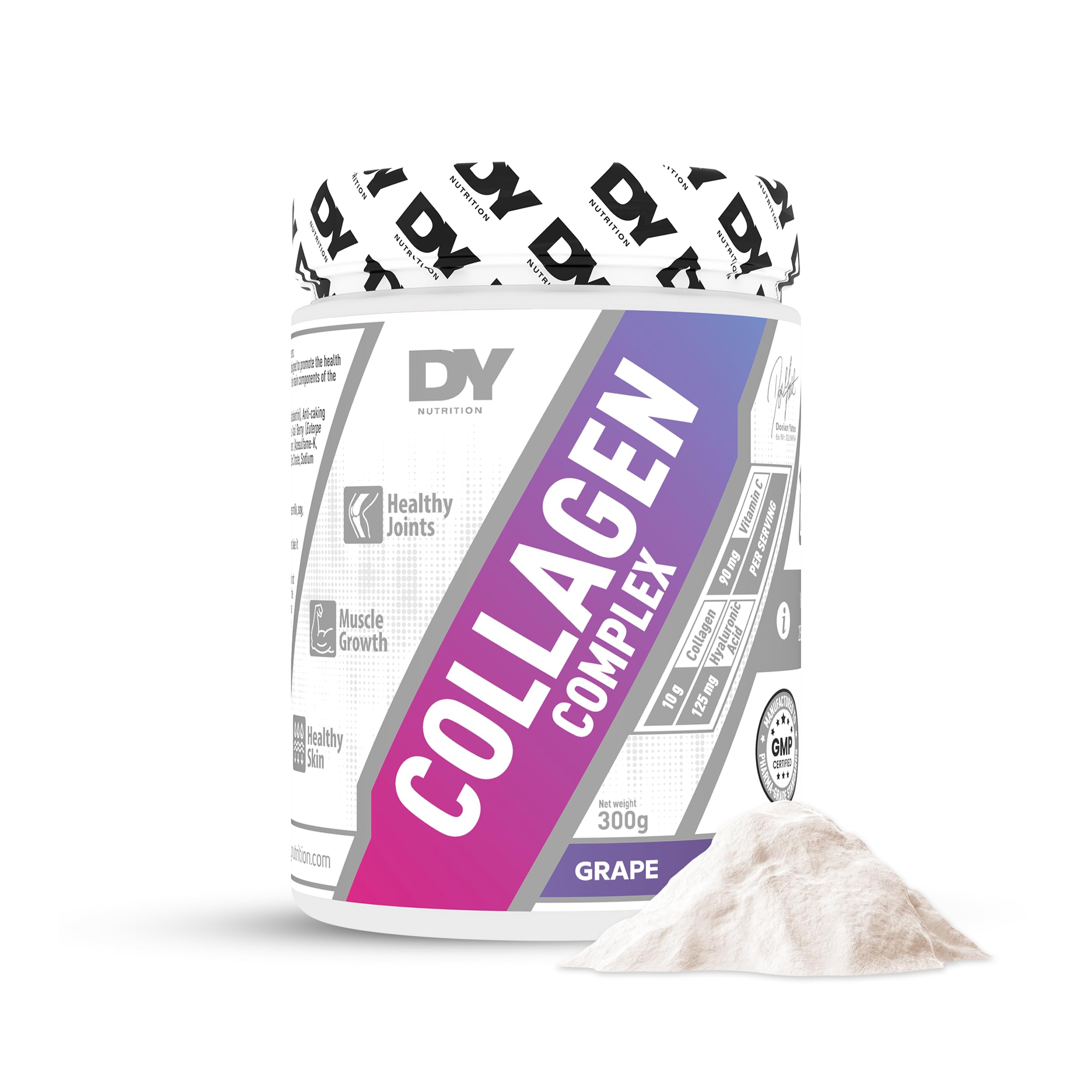 Grape-flavored DY Nutrition Collagen Complex Powder with hydrolyzed collagen for skin hydration