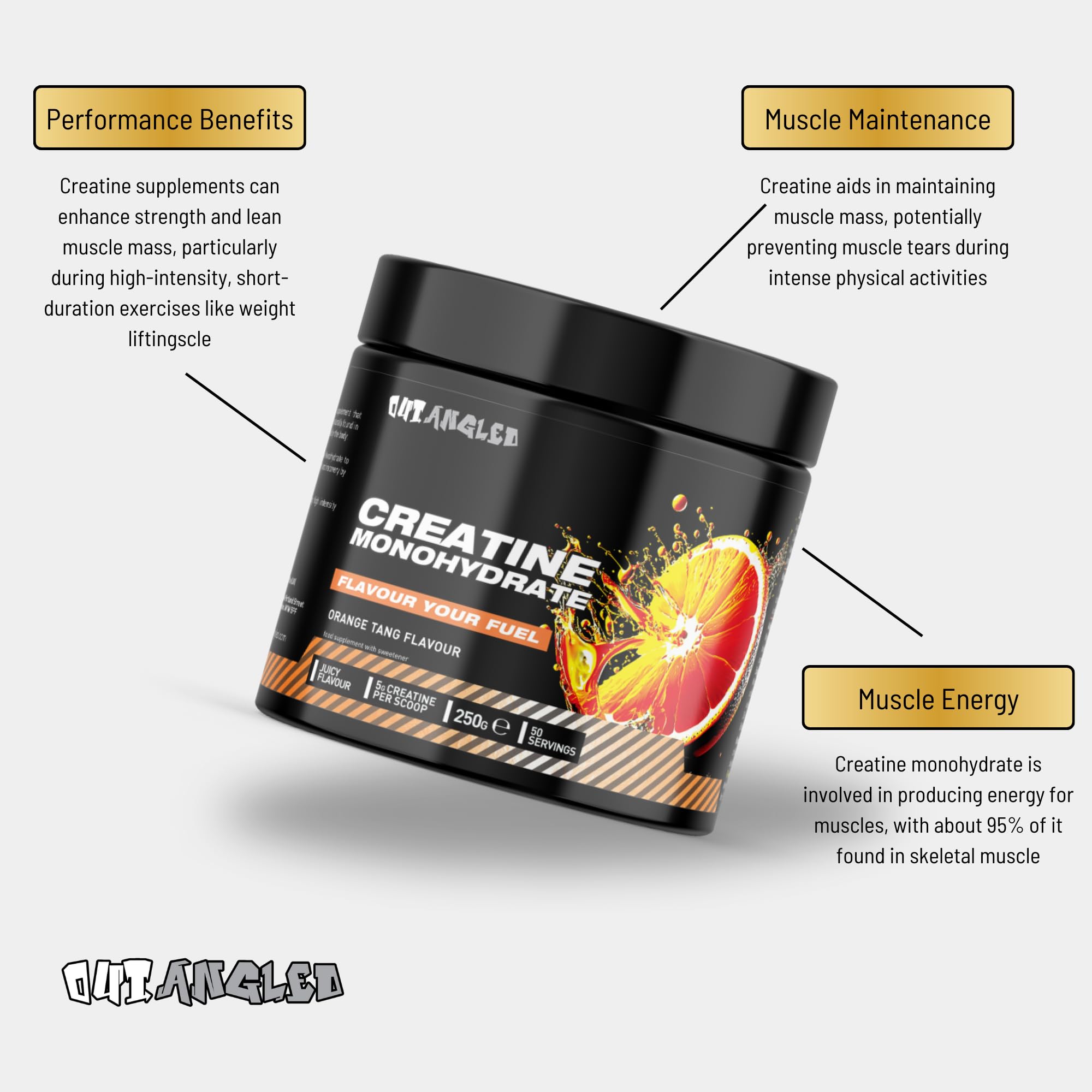 Outangled Creatine Monohydrate - Creatine Powder