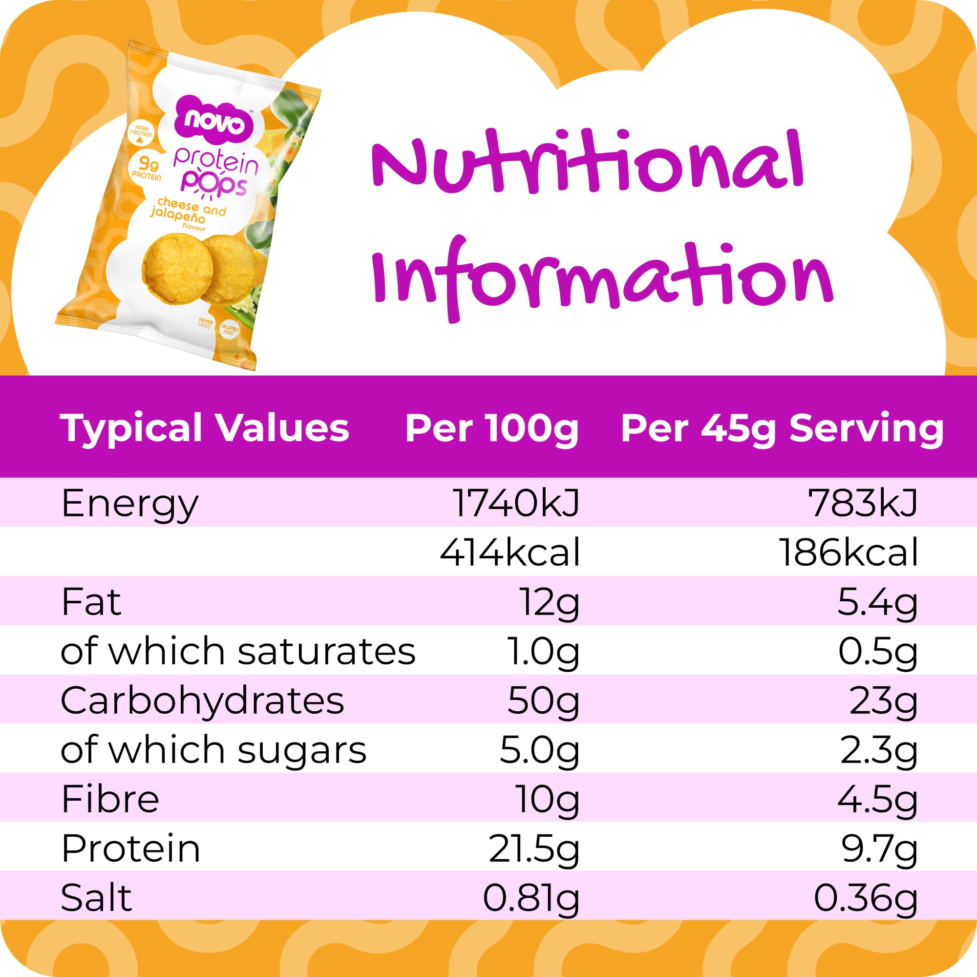 Novo Nutrition Novo Protein Pops - Protein Crisps