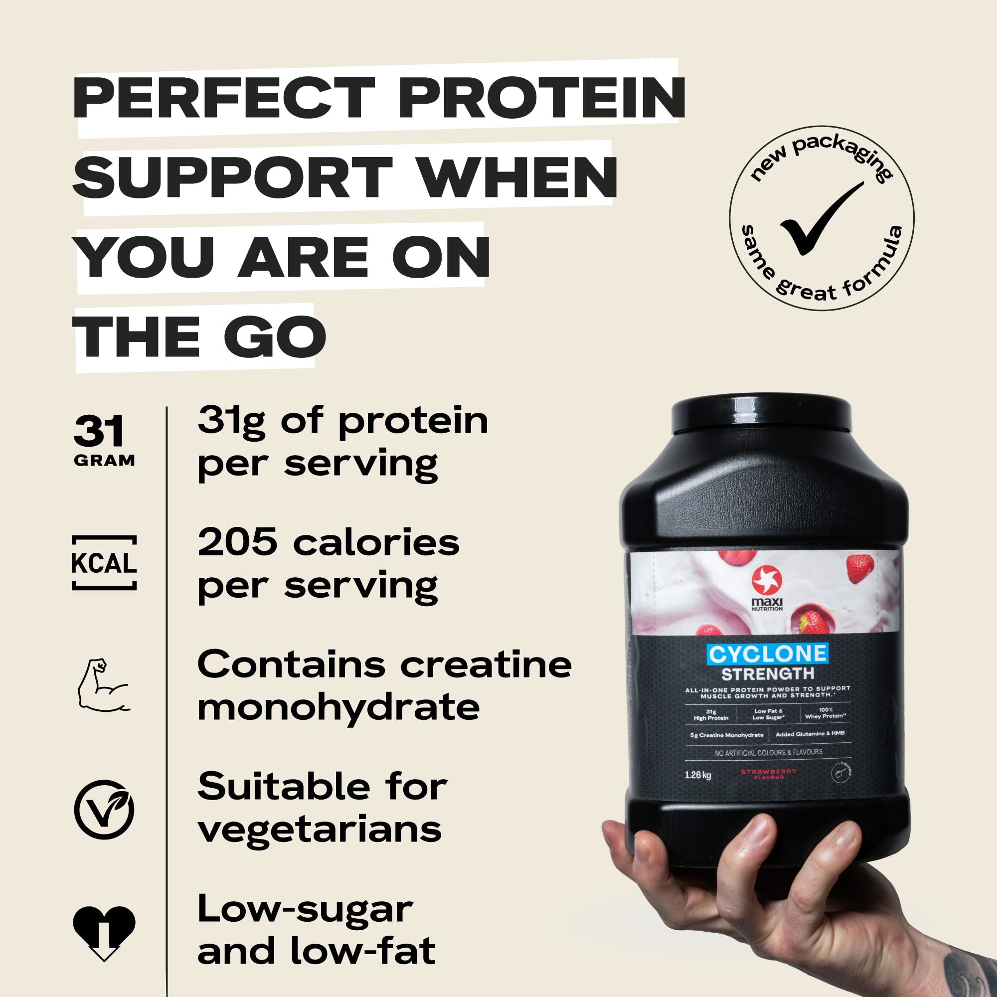 MaxiNutrition Cyclone 1.26kg - All-In-One Gainer Powder