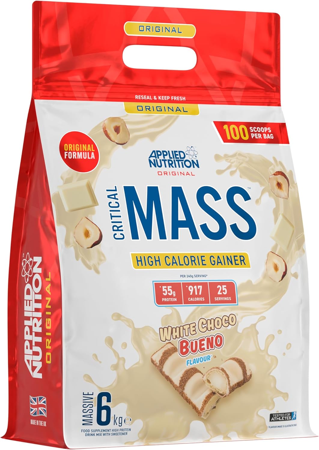 Applied Nutrition Critical Mass Original - 6kg / White Choco Bueno - Weight Gainer Powder