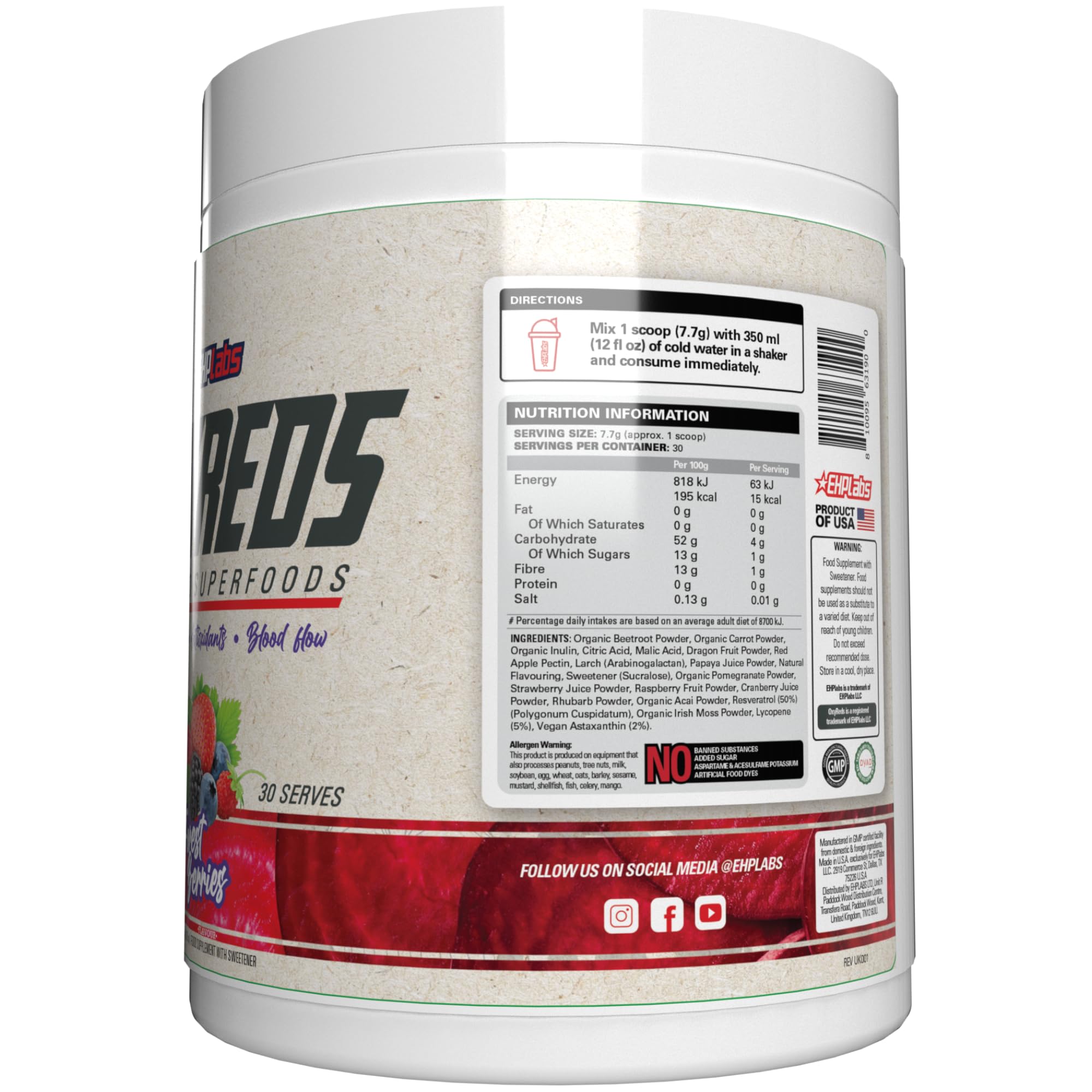 EHP Labs OxyReds - Greens Powder