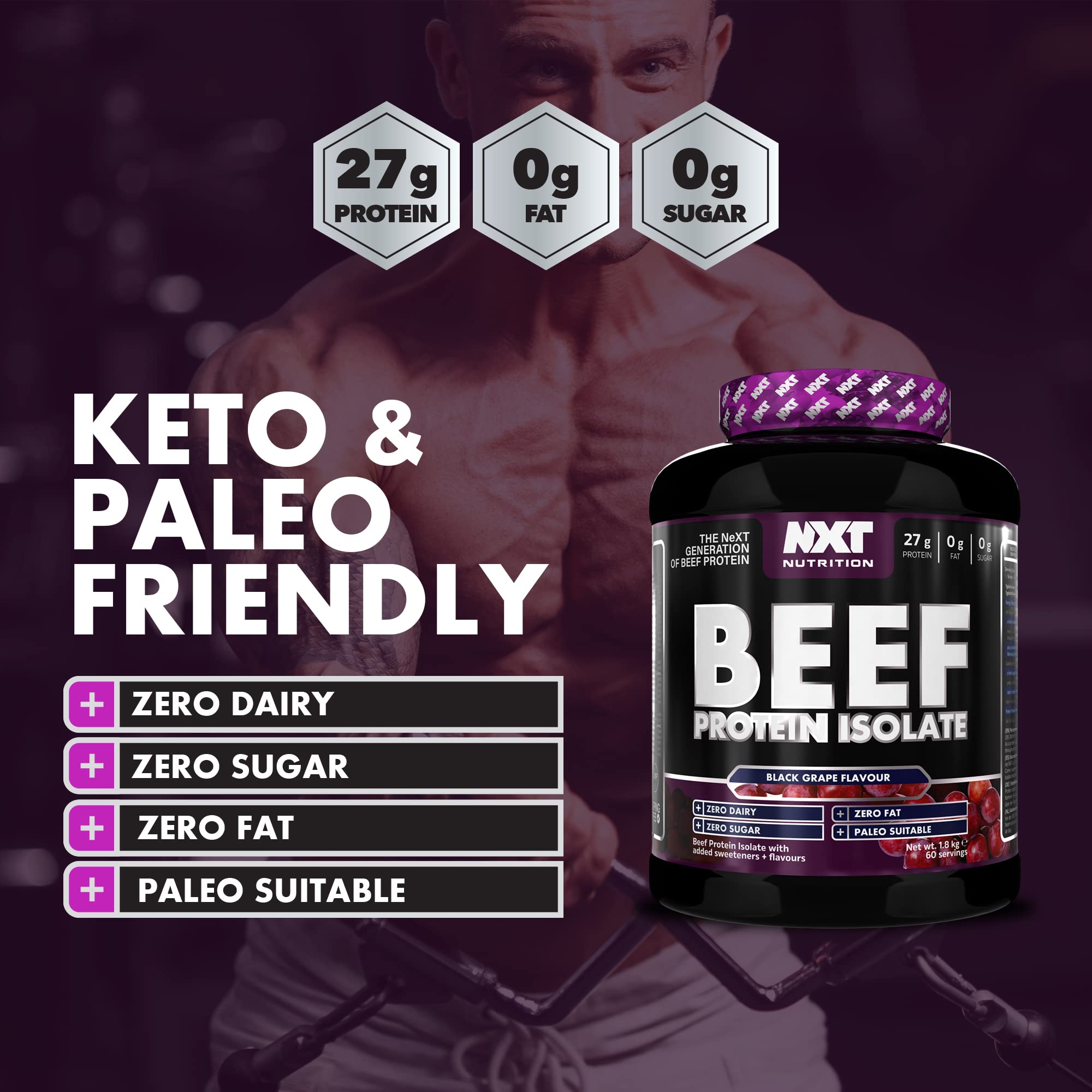 NXT Nutrition Beef Protein Isolate 1.8kg