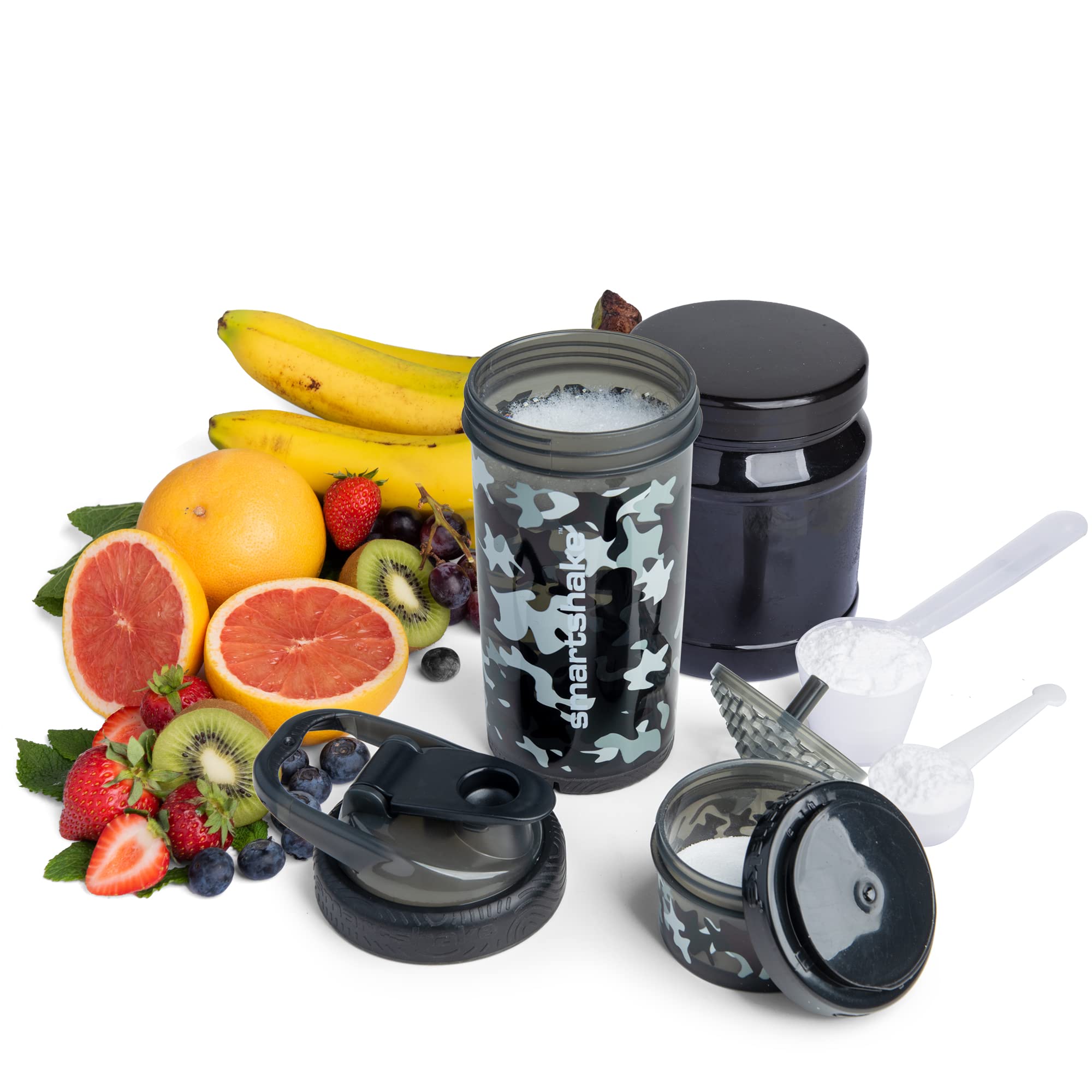 Smartshake Revive Shaker Camo Black - 750ml - Shaker Bottle (Less Than 2 Litres)