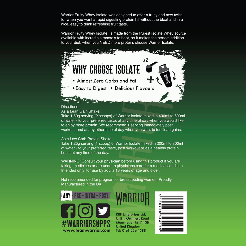 Warrior Fruity Whey Isolate - Whey Proteins
