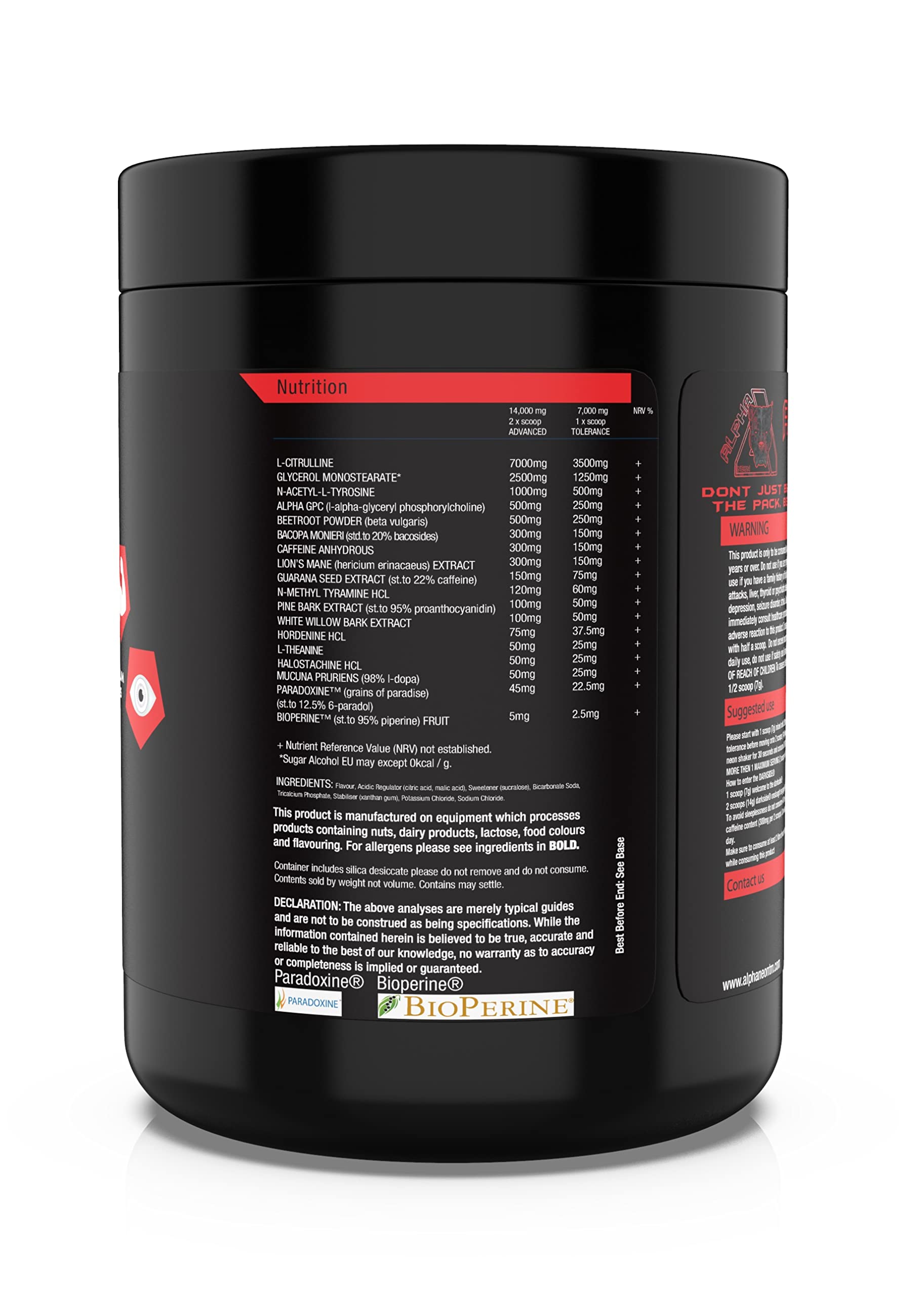 Alpha Neon Darkside Onslaught - Pre-Workout Powder