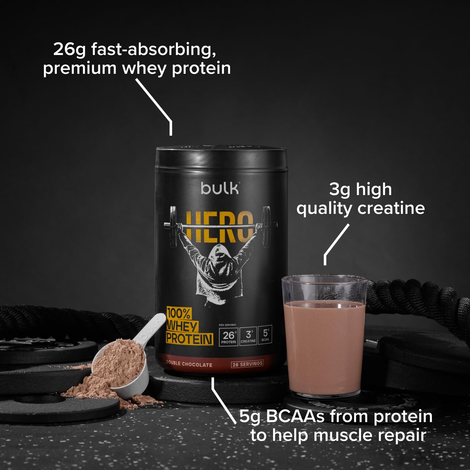 Bulk Hero Whey Isolate Premium Blend 900g