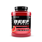 Red and black Outangled Beef ISO Plus protein powder with Juicy Watermelon flavor