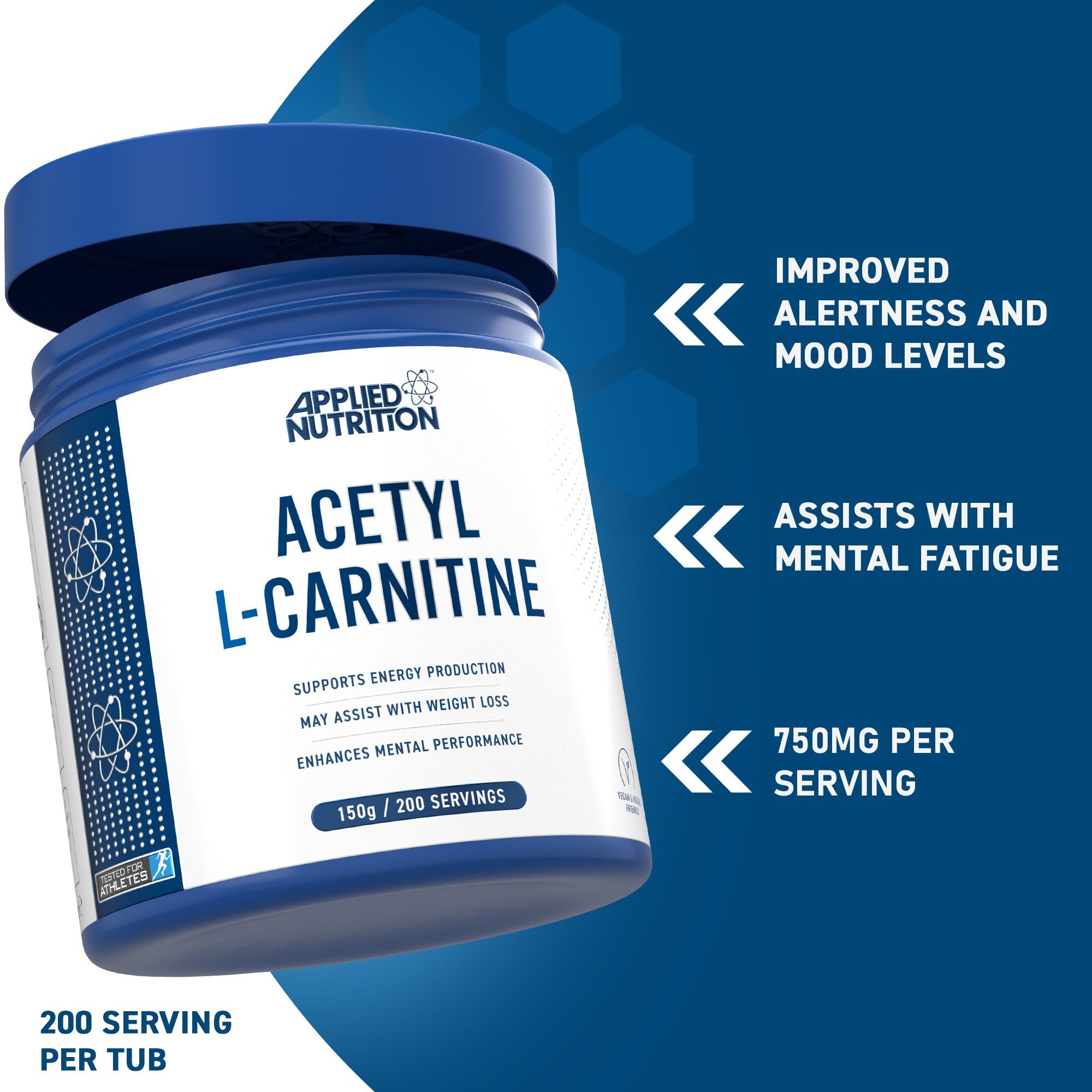 Applied Nutrition Acetyl L-Carnitine 300g - 150g / Unflavoured - Carnitine Capsules