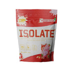 Strawberry flavored whey protein isolate powder in resealable pouch CNP Isolate