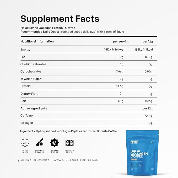 Sunna Supplements HALAL COLLAGEN PROTEIN 250g