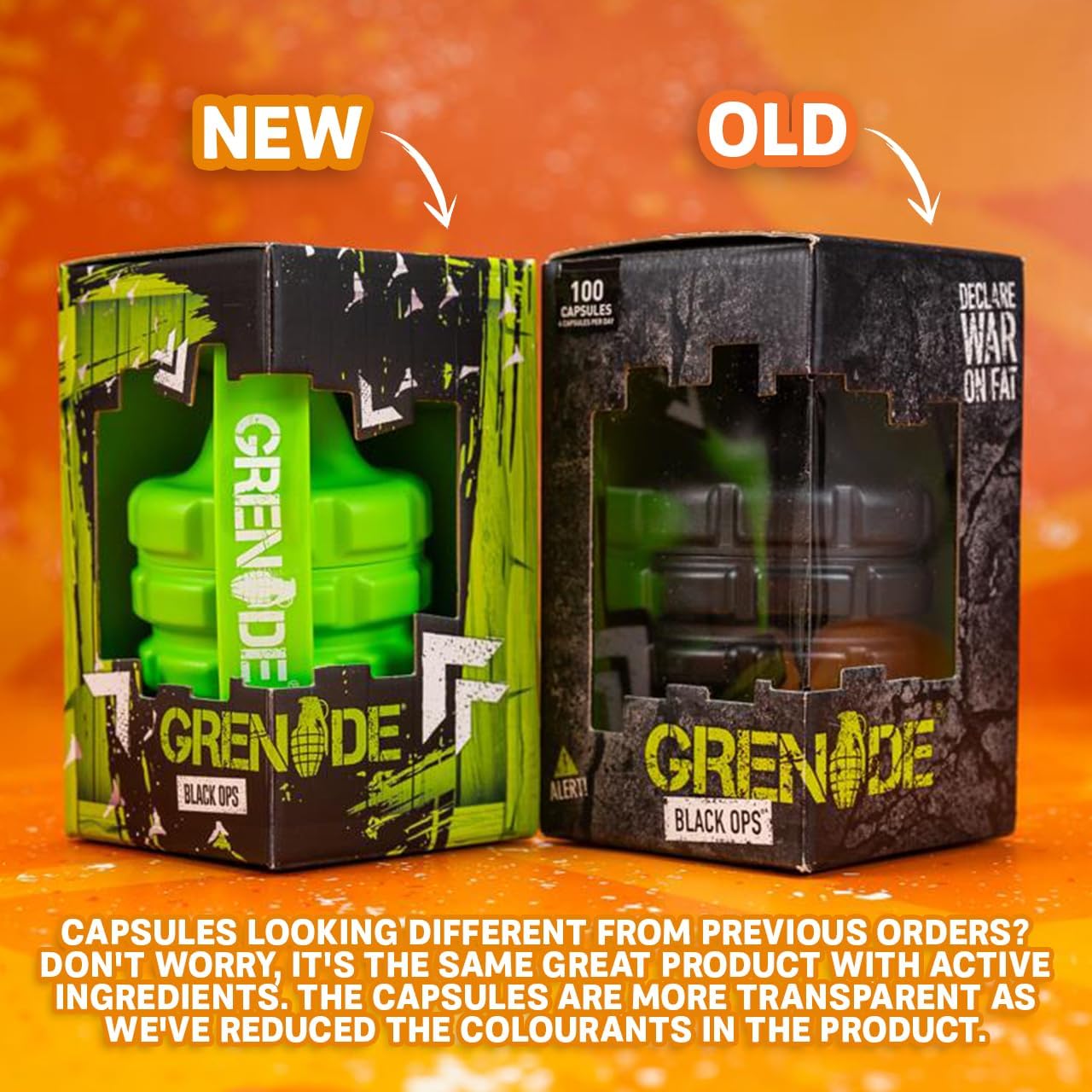 Grenade Black Ops - 100 Caps - Weight Loss Support Capsules