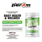 Per4m Multivitamin container promoting immune health and mental clarity daily wellness