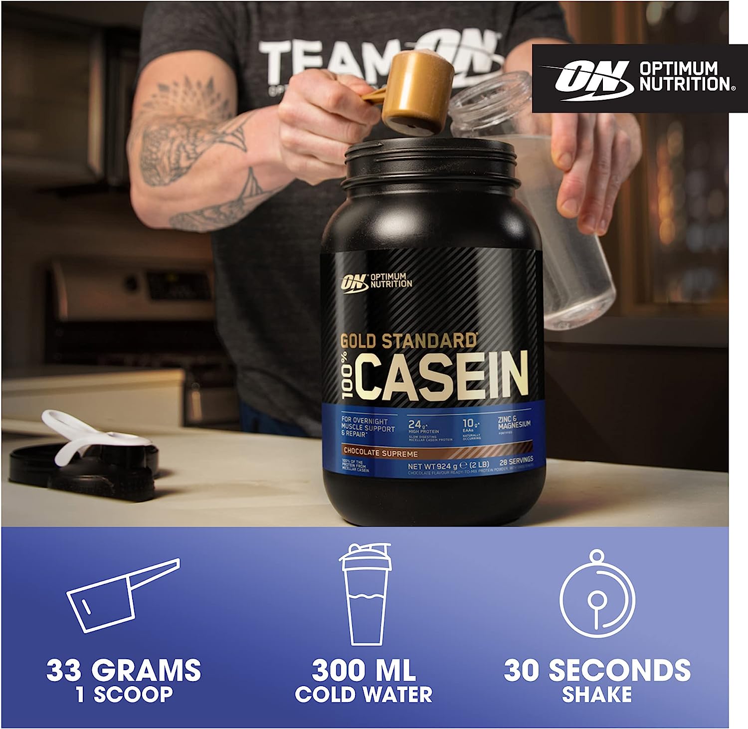 Optimum Nutrition Gold Standard 100% Casein Creamy - Micellar Casein Protein Powder