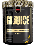 Black and gold RedCon1 GI Juice supplement container with camouflage lid for gut health