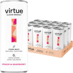 Virtue Clean Energy Yerba Mate case with Peach & Raspberry natural caffeine drink