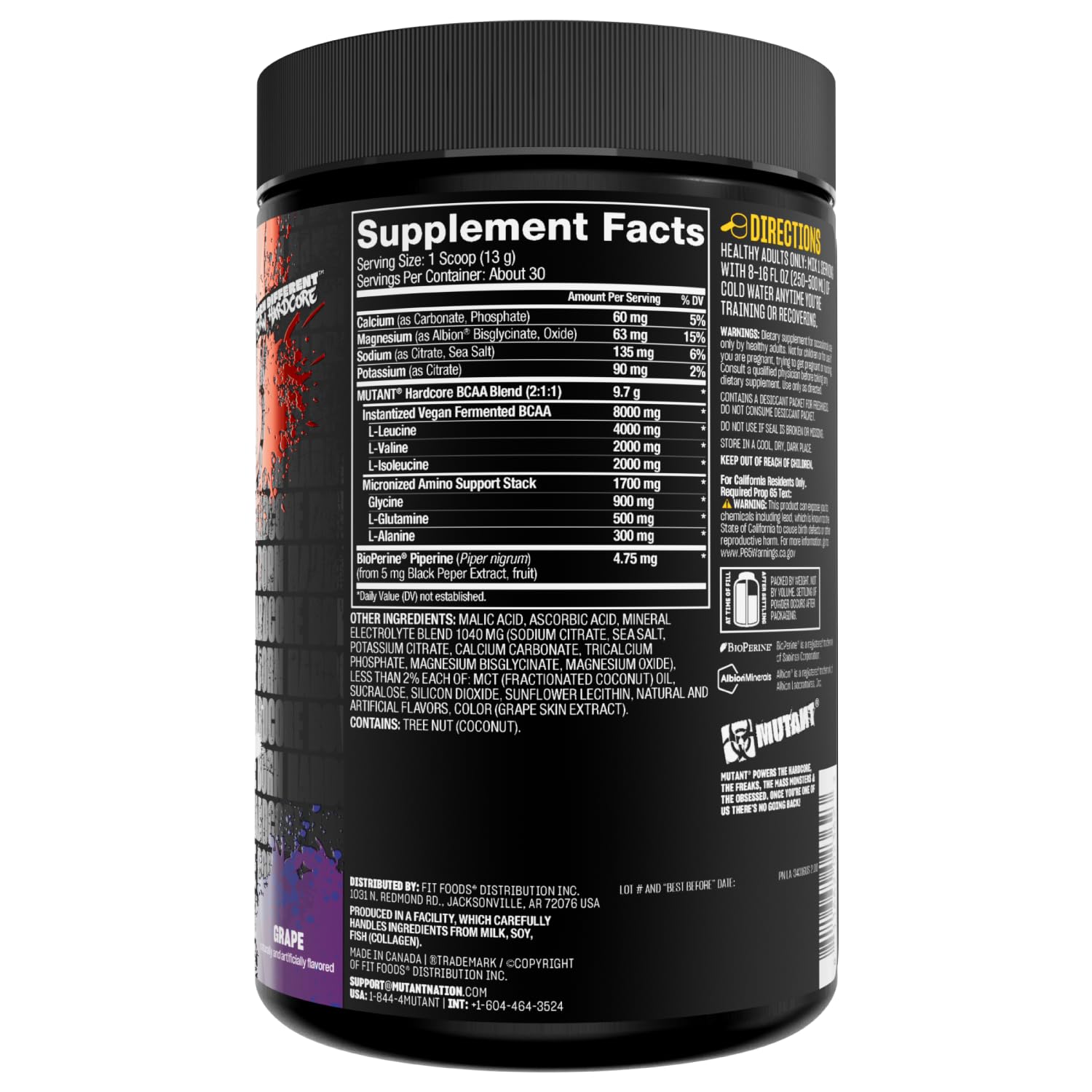 Mutant Hardcore BCAA 390g Watermelon