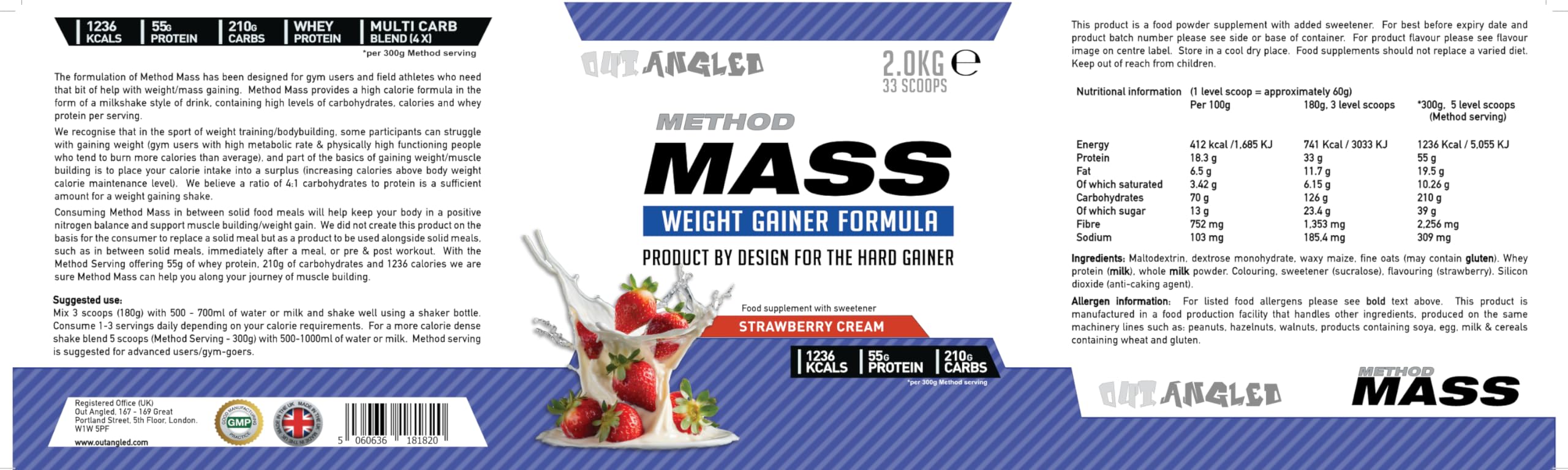 Outangled Method Mass - Weight Gainer Powder