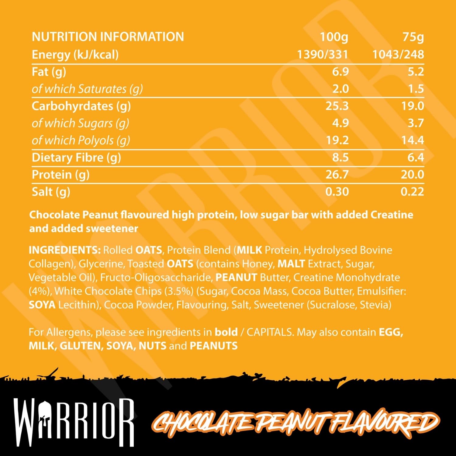 Warrior Creatine Bars - Protein Bars