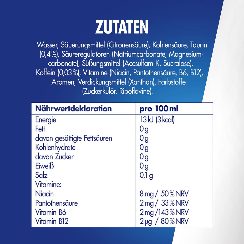 Red Bull Sugarfree - 24x250ml / Energy Drink - Energy Ready-to-Drinks