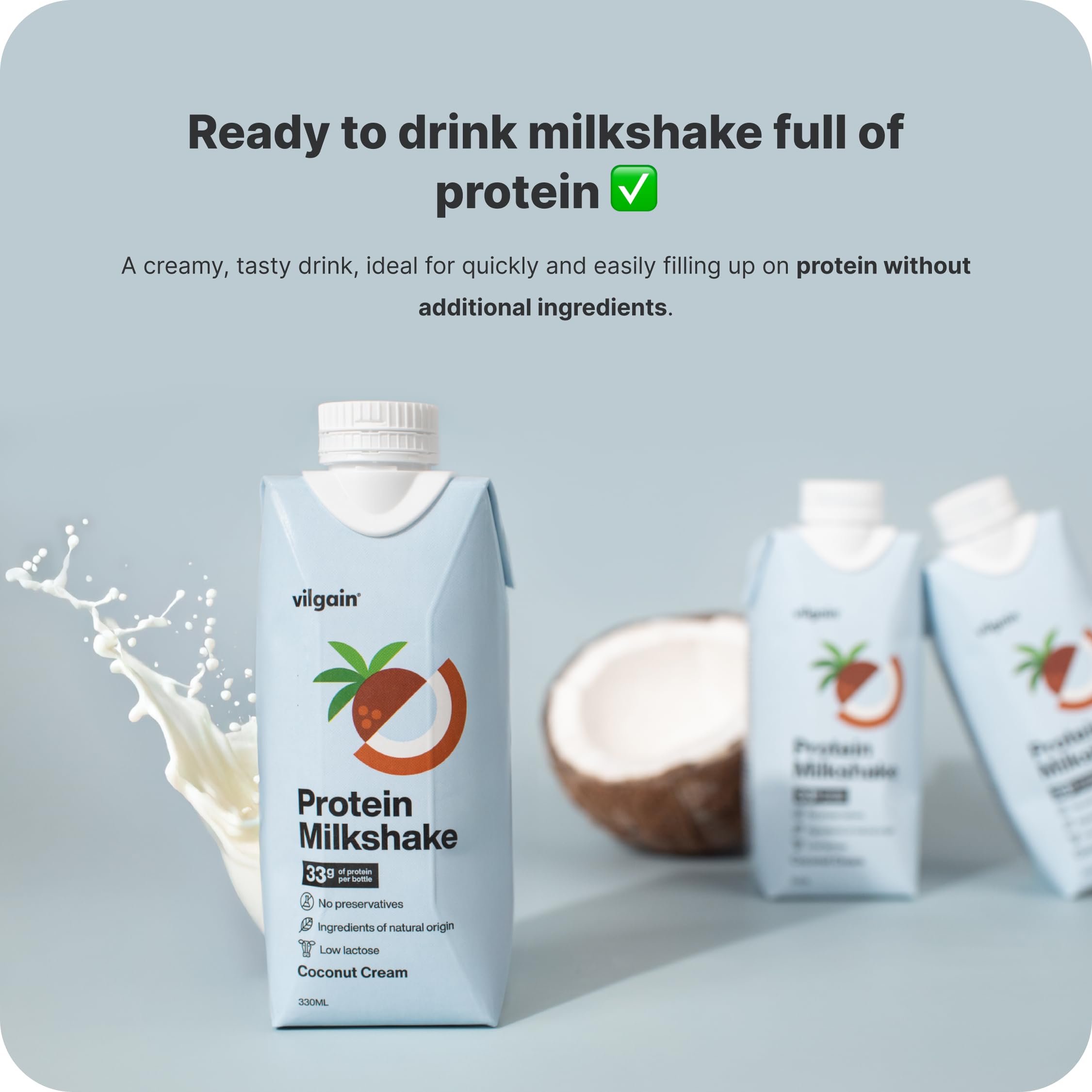 Vilgain Protein Milkshake - Whey Protein Ready-to-Drinks