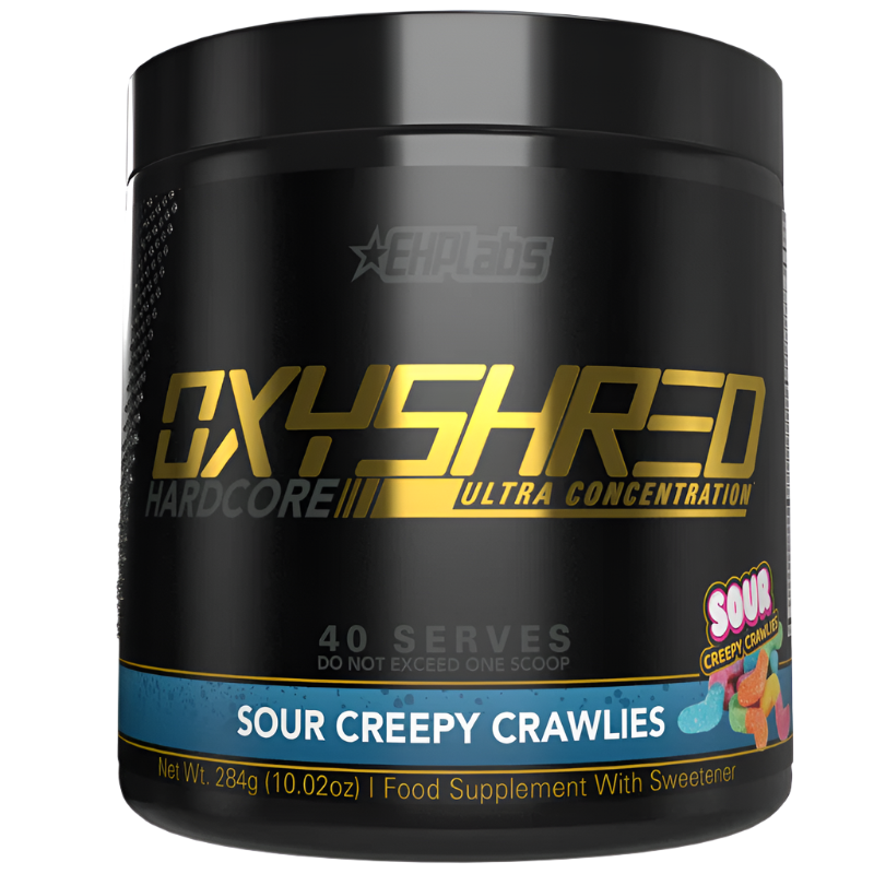 EHP Labs OxyShred Hardcore - 284g / Sour Creepy Crawlies - Weight Loss Support Powder