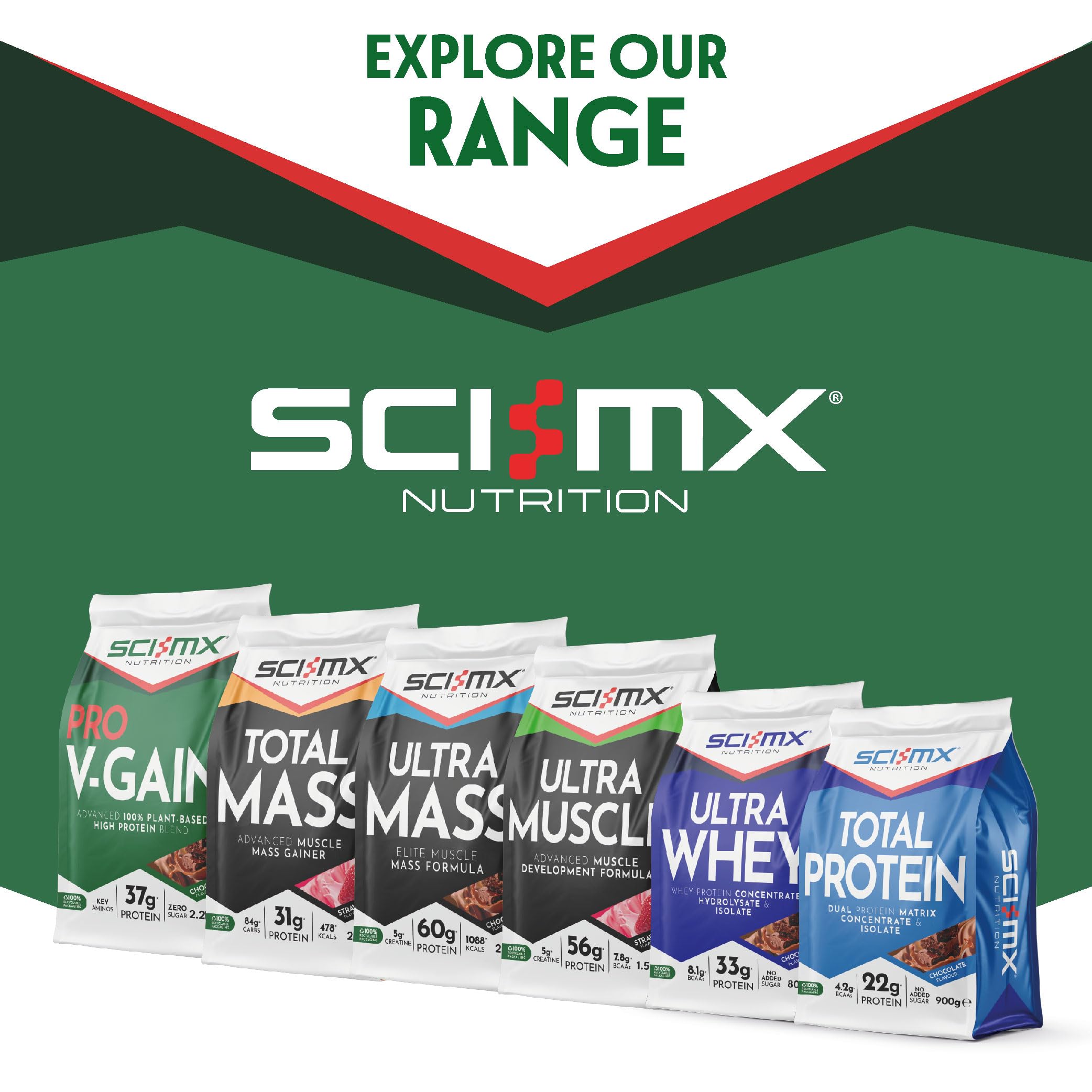 Sci-MX V-Gain 900g Raspberry Cheesecake - Sports Supplements