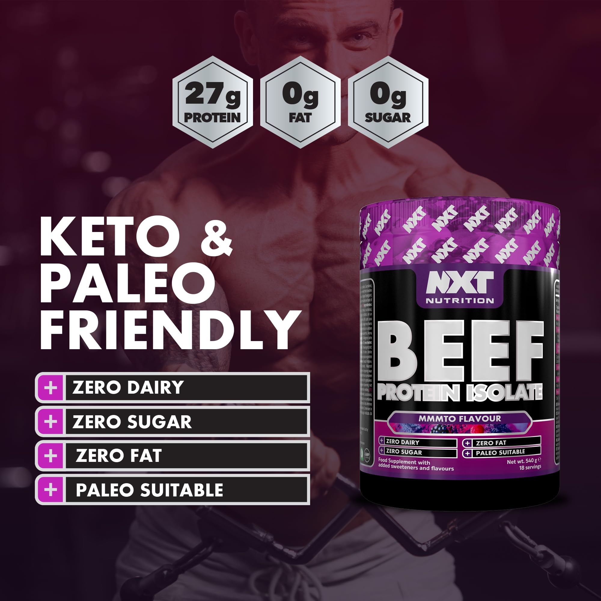 NXT Nutrition Beef Protein Isolate 540g