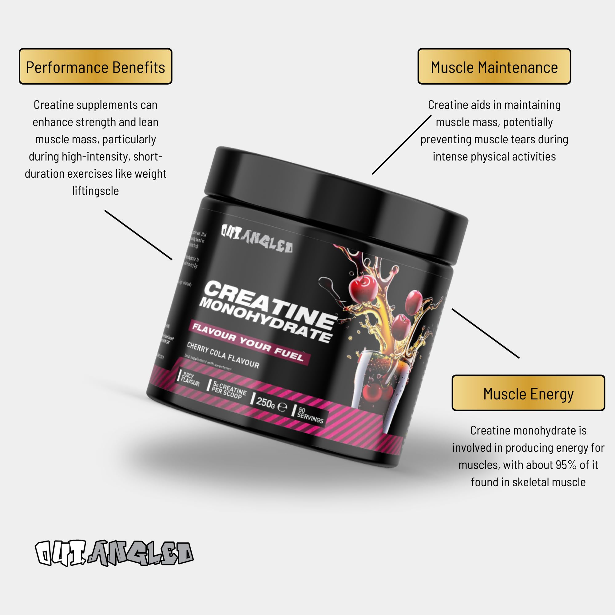 Outangled Creatine Monohydrate - Creatine Powder
