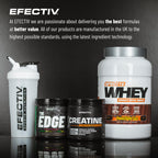 Efectiv Nutrition Burn supplements with whey, creatine, shaker bottle for support fat loss