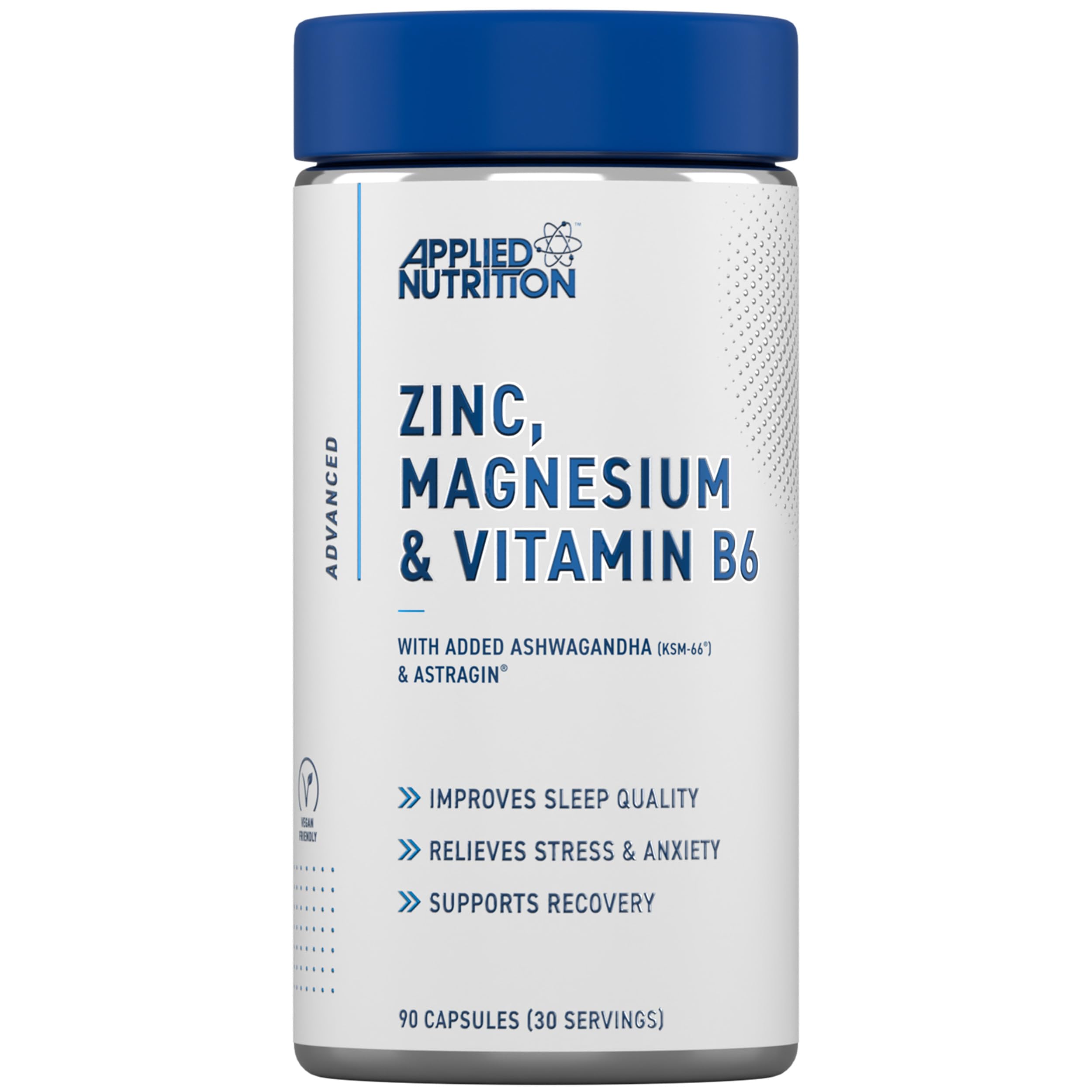 Applied Nutrition Zinc Magnesium and Vitamin B6 - 90 Caps - British Brands