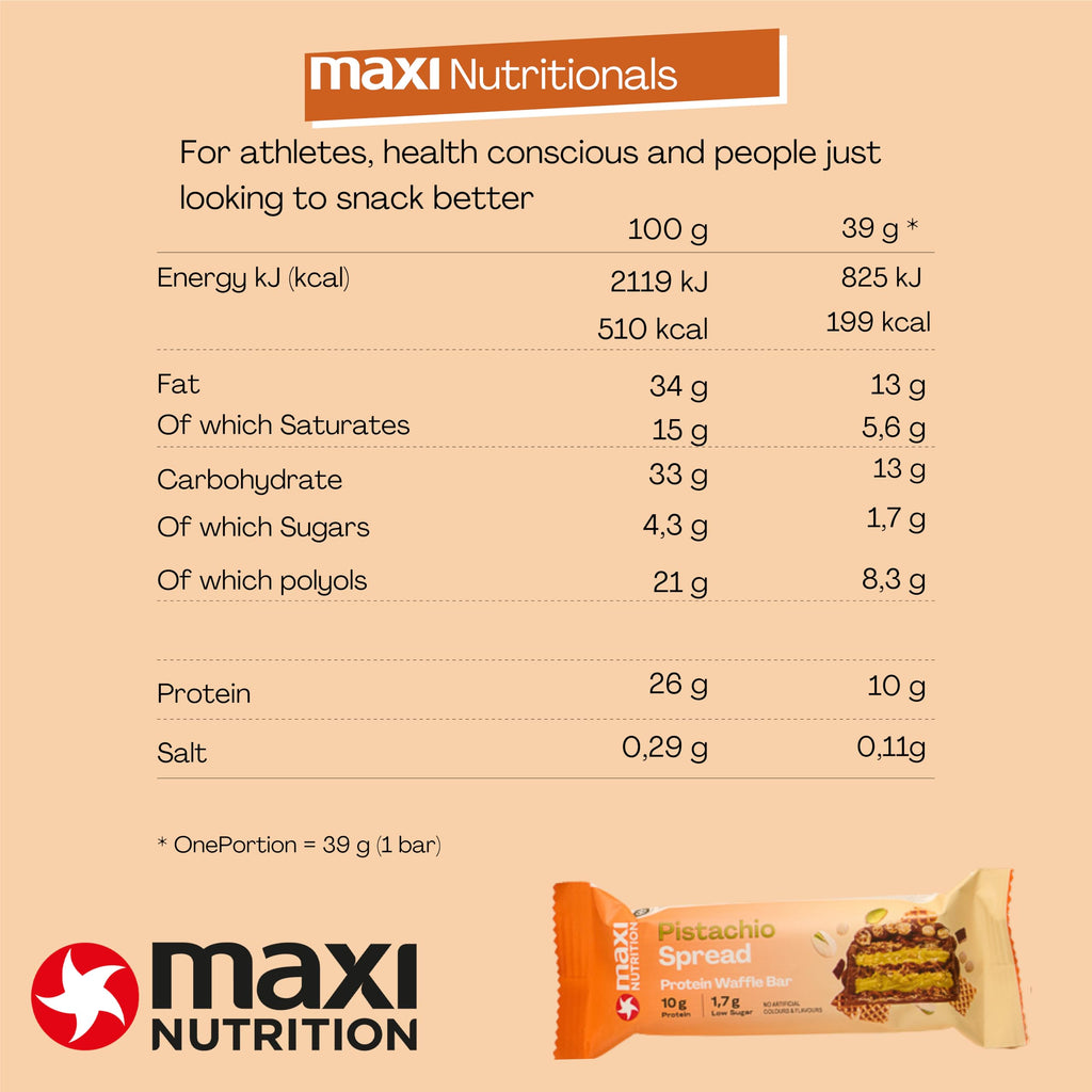 MaxiNutrition Protein Waffle Bar - Protein Bars