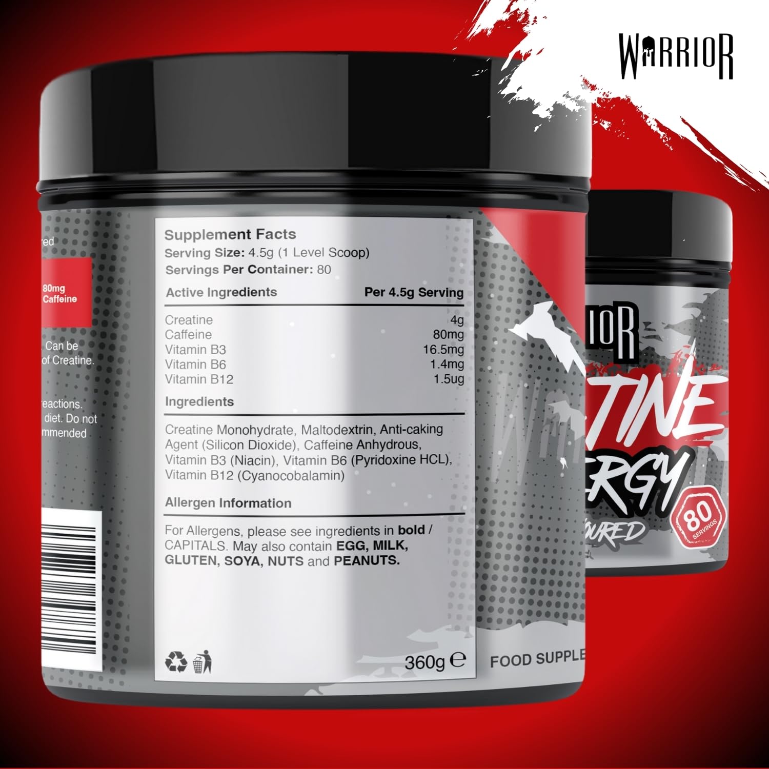Warrior Creatine Plus Energy - Creatine Powder