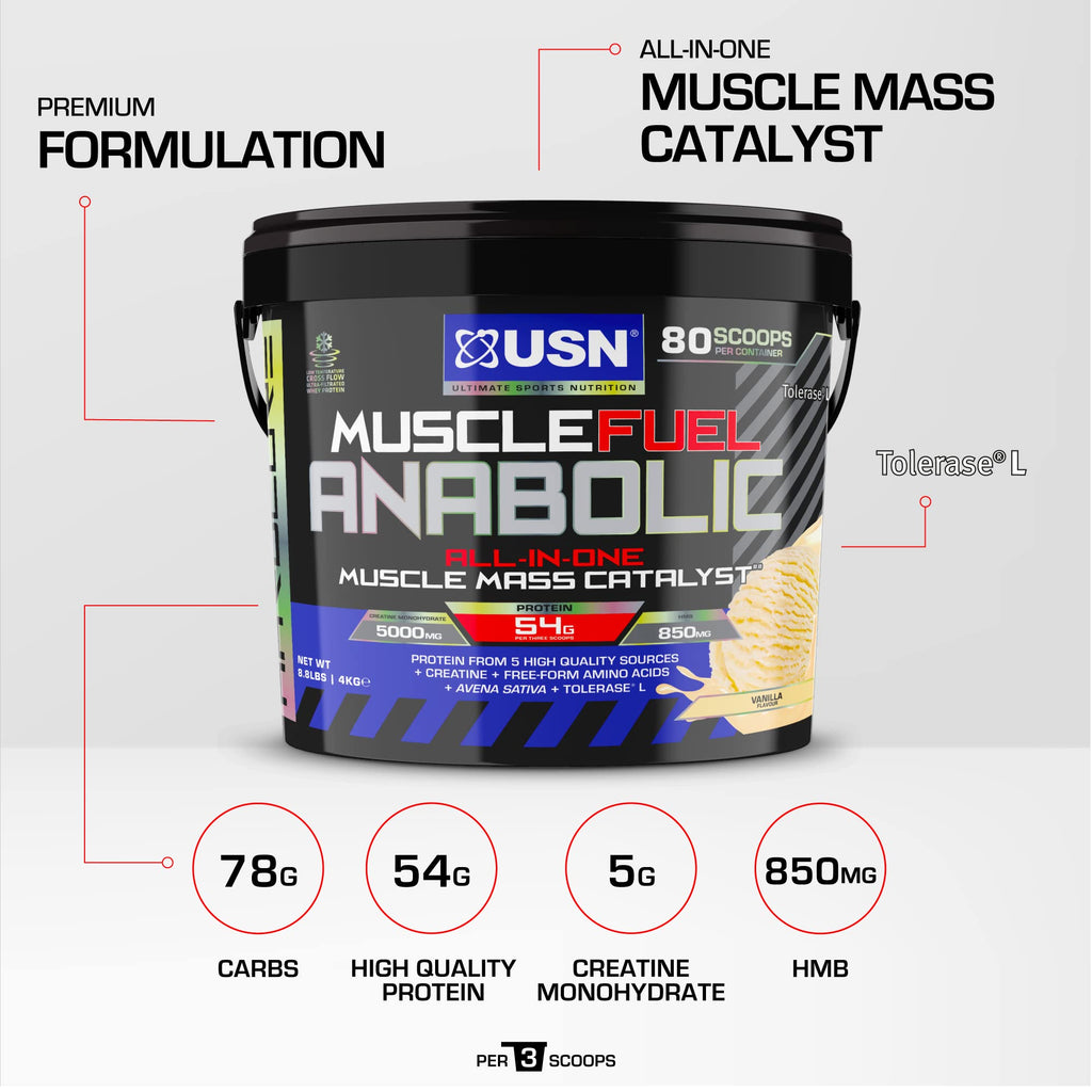 USN Muscle Fuel Anabolic - All-In-One Gainer Powder