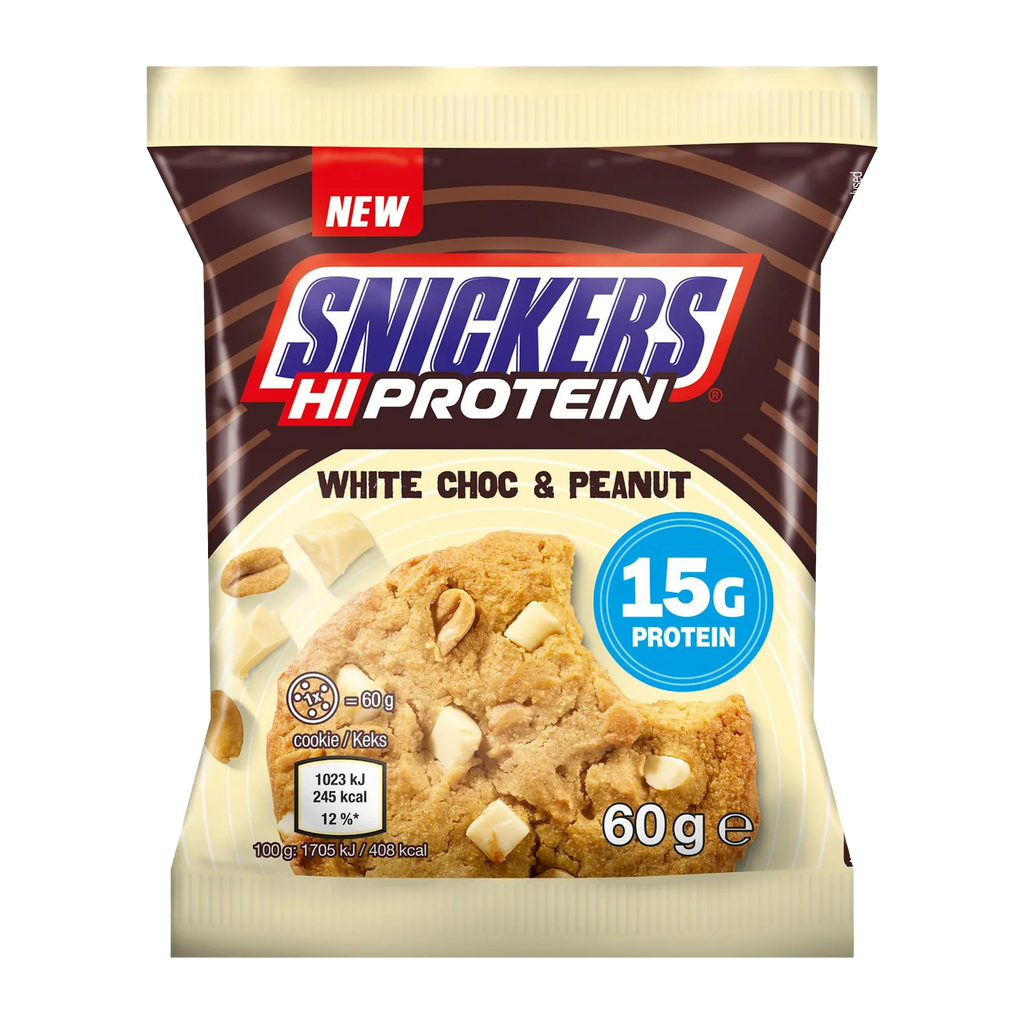 Snickers Protein Cookie - 12x60g / White Chocolate - Protein Cookies