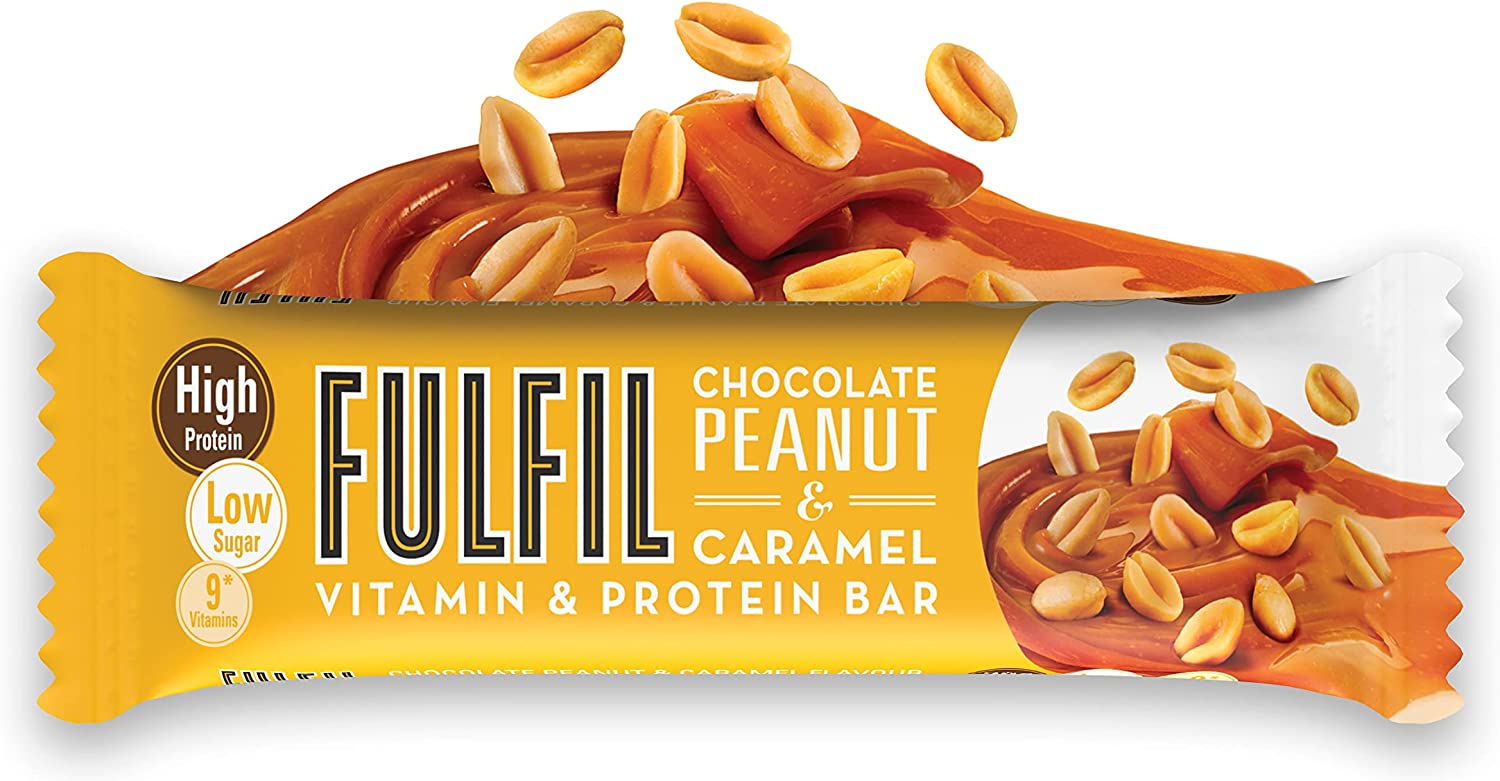 Fulfil Nutrition Vitamin & Protein Bar - 15x55g / Peanut & Caramel - Protein Bars