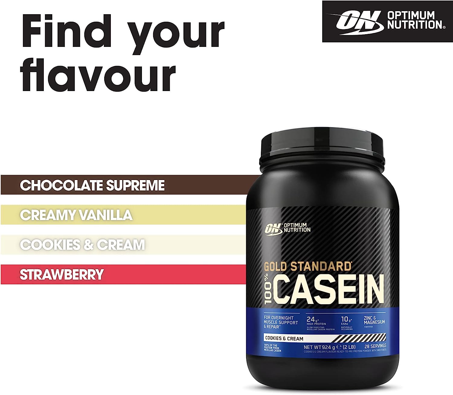 Optimum Nutrition Gold Standard 100% Casein - Micellar Casein Protein Powder