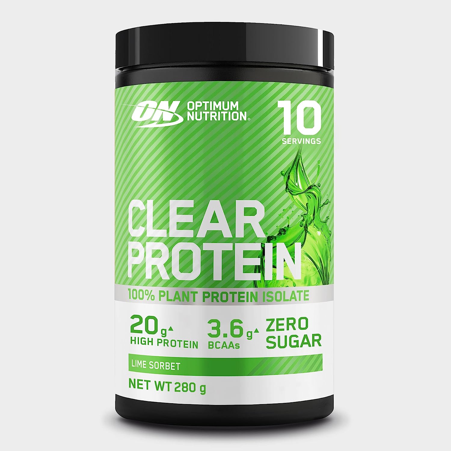 Lime sorbet Optimum Nutrition Clear Plant Protein for muscle growth with vegan formula