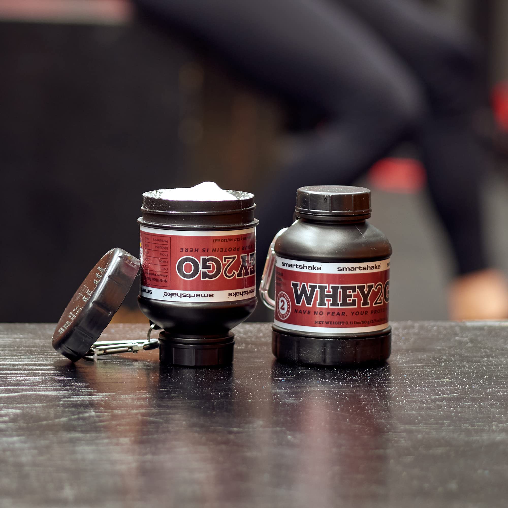 SmartShake Whey2Go Funnel 50ml Black/Brown - 110ml - Powder Funnel