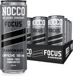 Twelve-pack of NOCCO FOCUS sugar free energy drinks for your boost