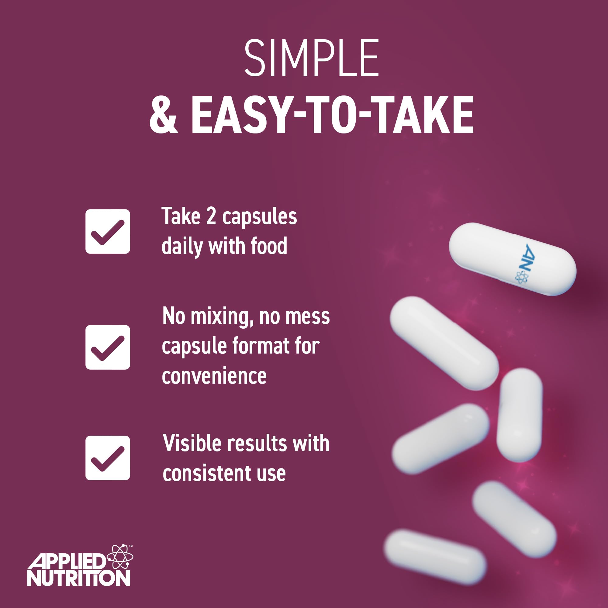 Applied Nutrition Collagen & Coconut - 180Caps / Unflavoured - Marine Collagen Capsules