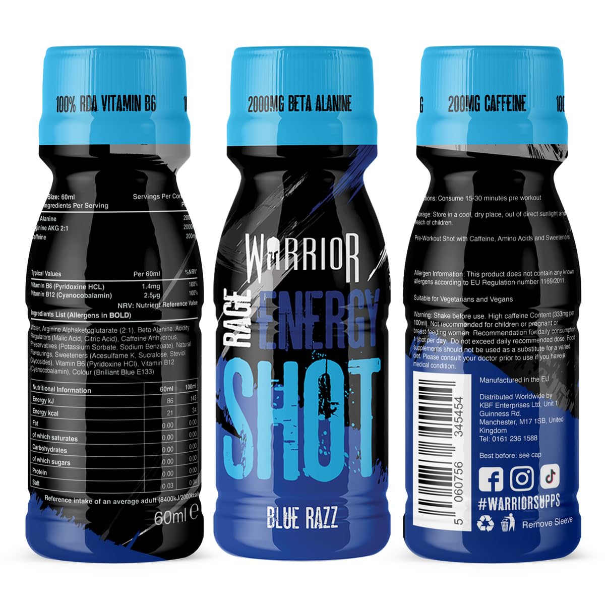 Warrior RAGE Energy Shots - Pre-Workout Shots