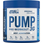 Blue Applied Nutrition Pump 3G supplement container for enhanced workout energy